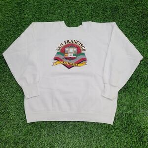 Vintage 1987 San-Francisco Sweatshirt Women XL 22x22 Crop USA